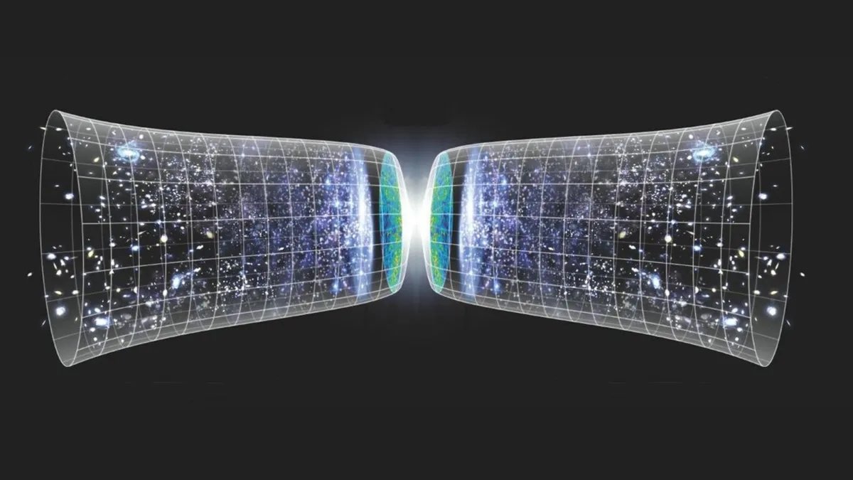 Visualisation of the Big Bounce Theory, a speculative alternative to the Big Bang Theory.